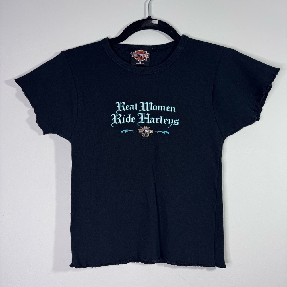 Harley Davidson St Thomas Tee Women Real Women Ride Harleys Crop S